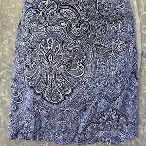 Tommy Hilfiger Black and White Paisley Mini Skirt